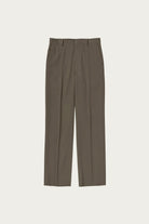 Auralee - Light Wool Max Gabardine Slacks - Dark Olive Brown - Canoe Club