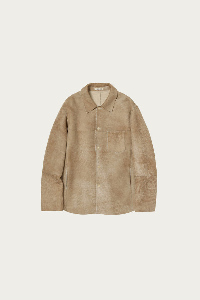 Auralee - Merino Mouton Shirt Blouson - Beige - Canoe Club