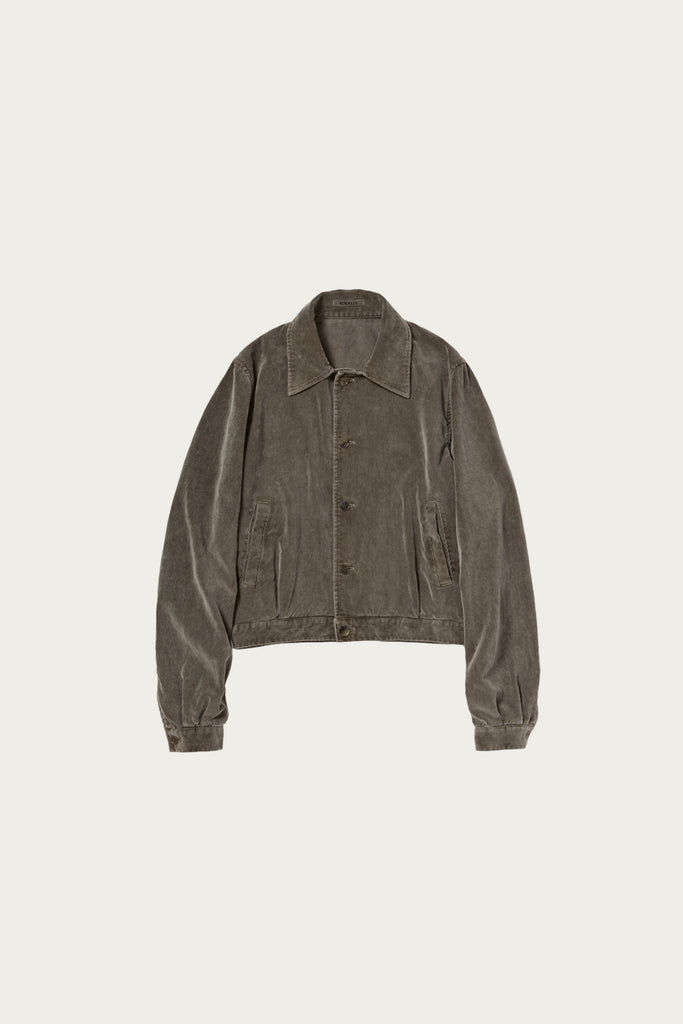 Auralee - Pigment Dyed Finx Corduroy Blouson - Olive Brown - Canoe Club