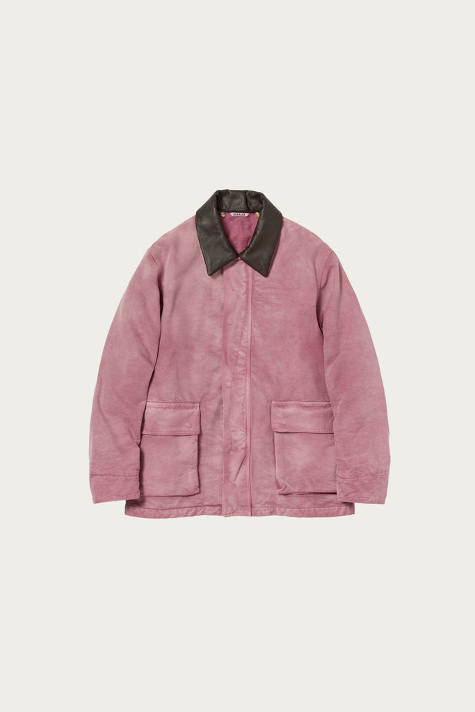 Auralee - Product Dyed Organic Cotton Duck Blouson - Faded Burgundy - Canoe Club