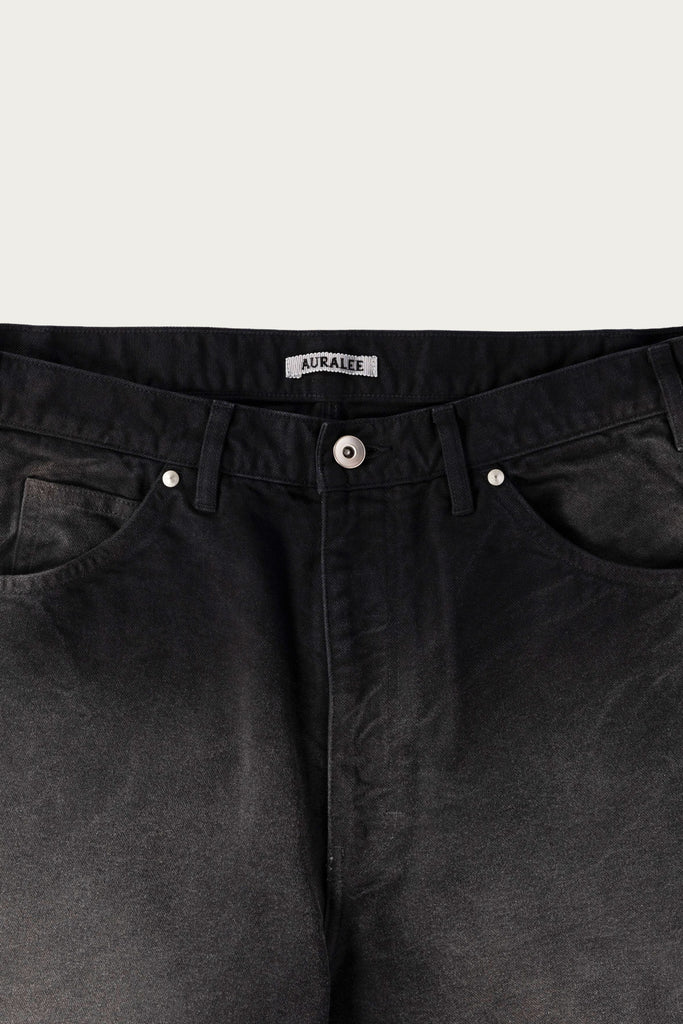 Auralee - Product Dyed Organic Cotton Duck Painter Pants - Faded Black - Canoe Club