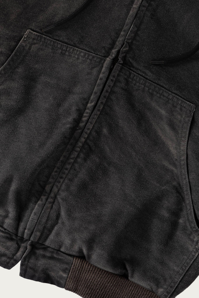 Auralee - Product Dyed Organic Cotton Duck Short Zip Parka - Faded Black - Canoe Club