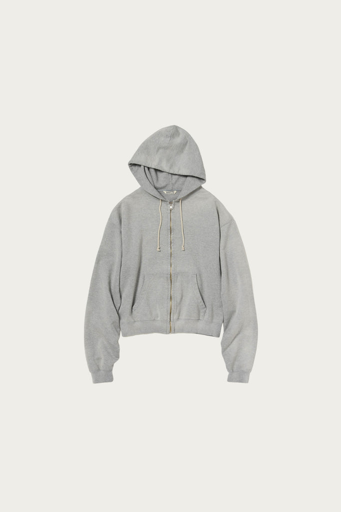 Auralee - Product Dyed Pima Light Sweat Zip Parka - Top Gray - Canoe Club