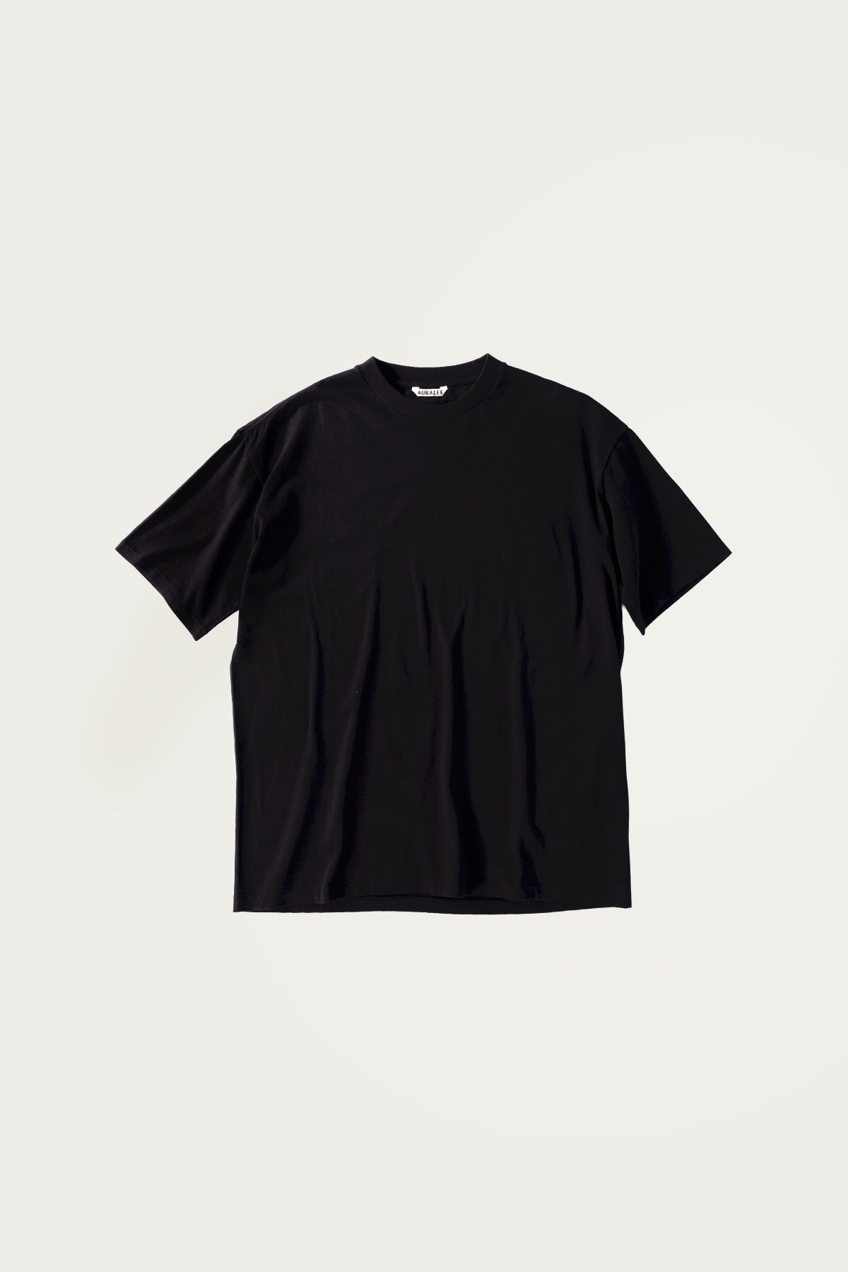 Auralee - Seamless Crew Neck Tee - Black - Canoe Club