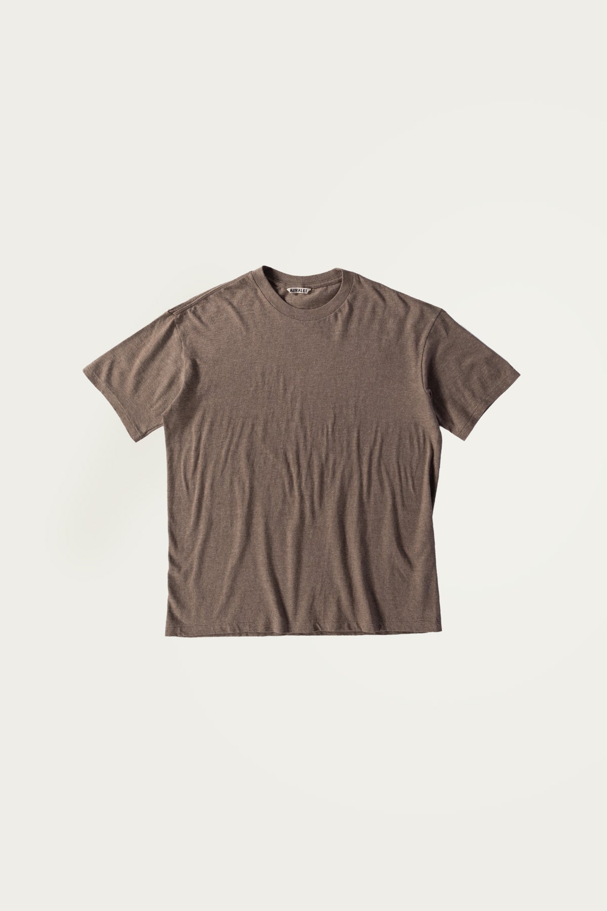 Auralee - Seamless Crew Neck Tee - Top Brown - Canoe Club