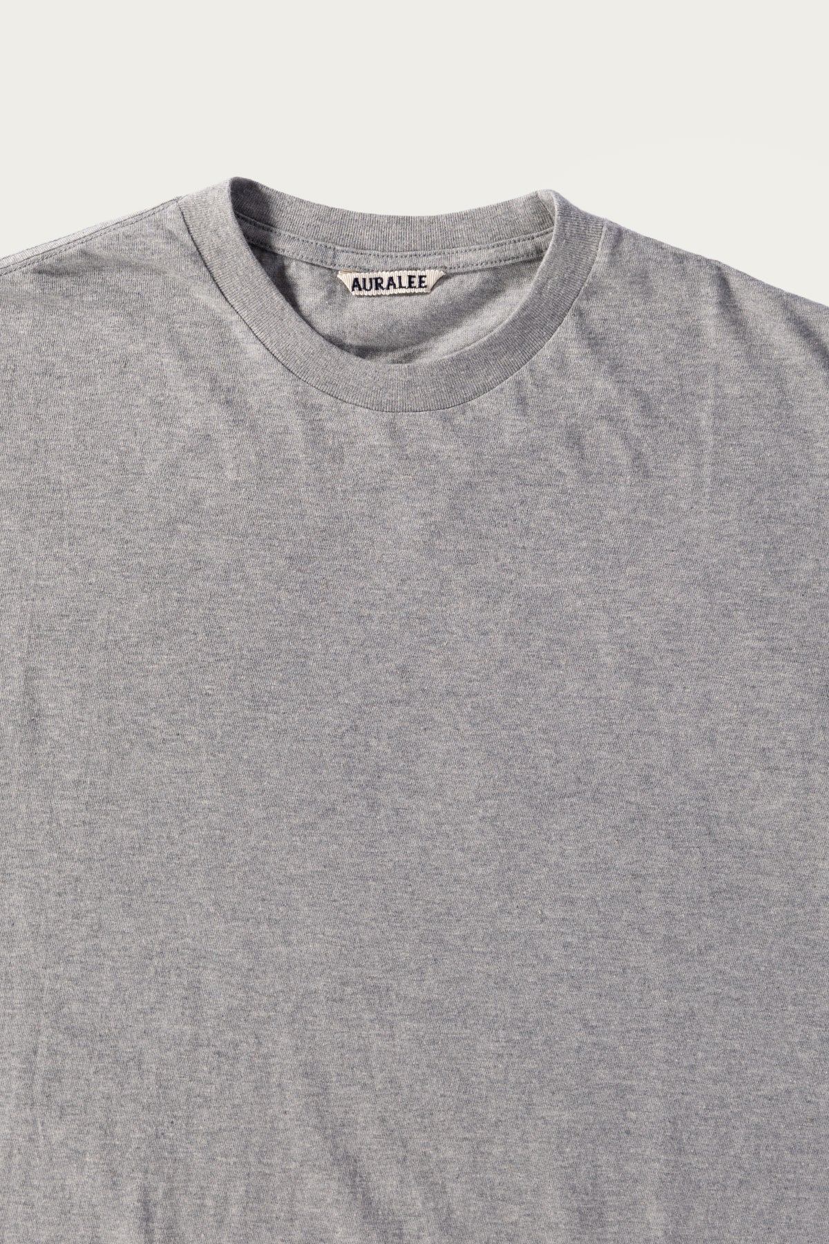 Auralee - Seamless Crew Neck Tee - Top Grey - Canoe Club
