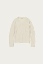 Auralee - Summer Cashmere Knit V-Neck P/O - Ivory White - Canoe Club