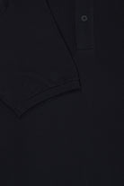 Auralee - Super Fine Cotton Pique Big Polo - Black - Canoe Club