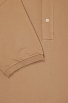 Auralee - Super Fine Cotton Pique Big Polo - Light Brown - Canoe Club