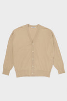 Auralee - Super High Gauge Cotton Knit Cardigan - Beige - Canoe Club
