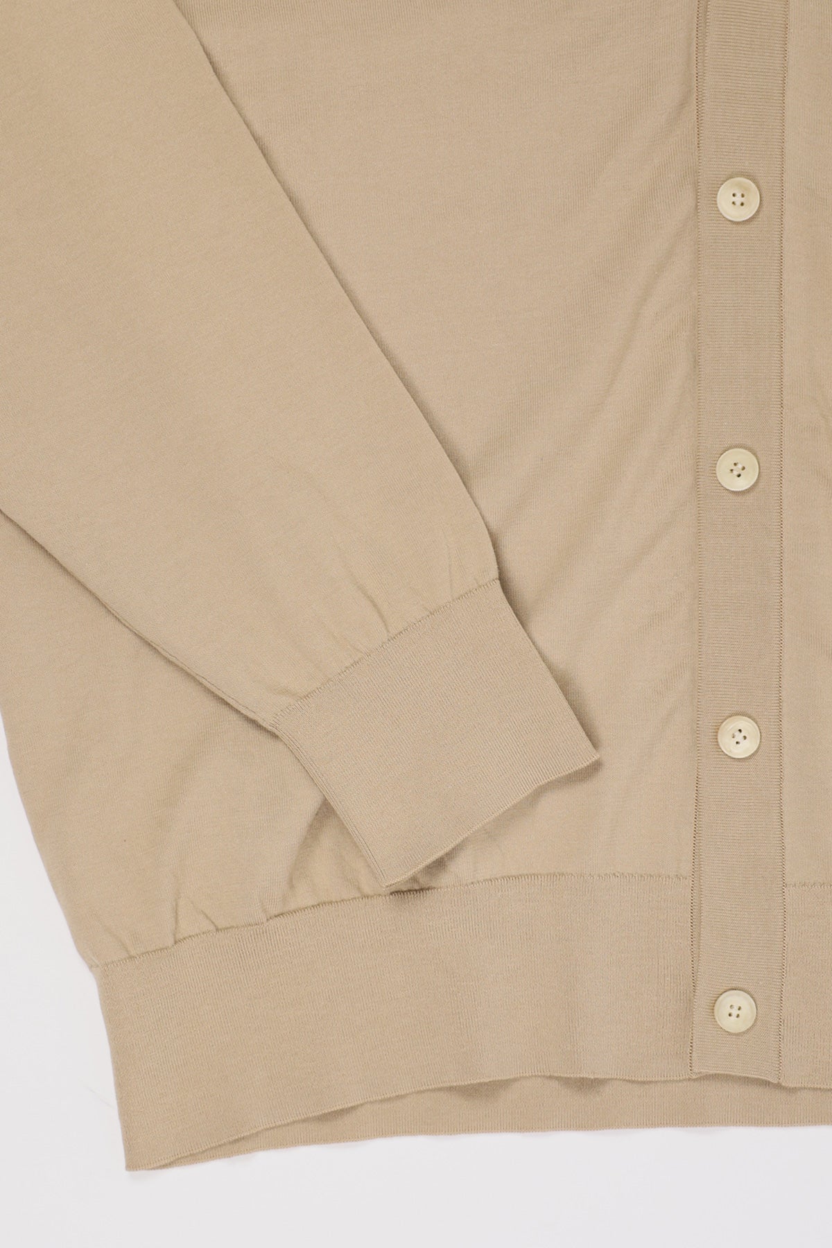 Auralee - Super High Gauge Cotton Knit Cardigan - Beige - Canoe Club