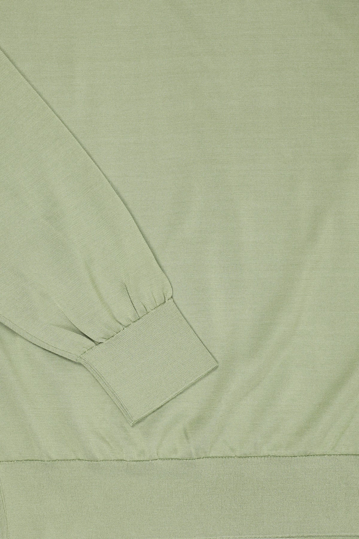 Super High Gauge Washable Silk Knit Polo - Light Green
