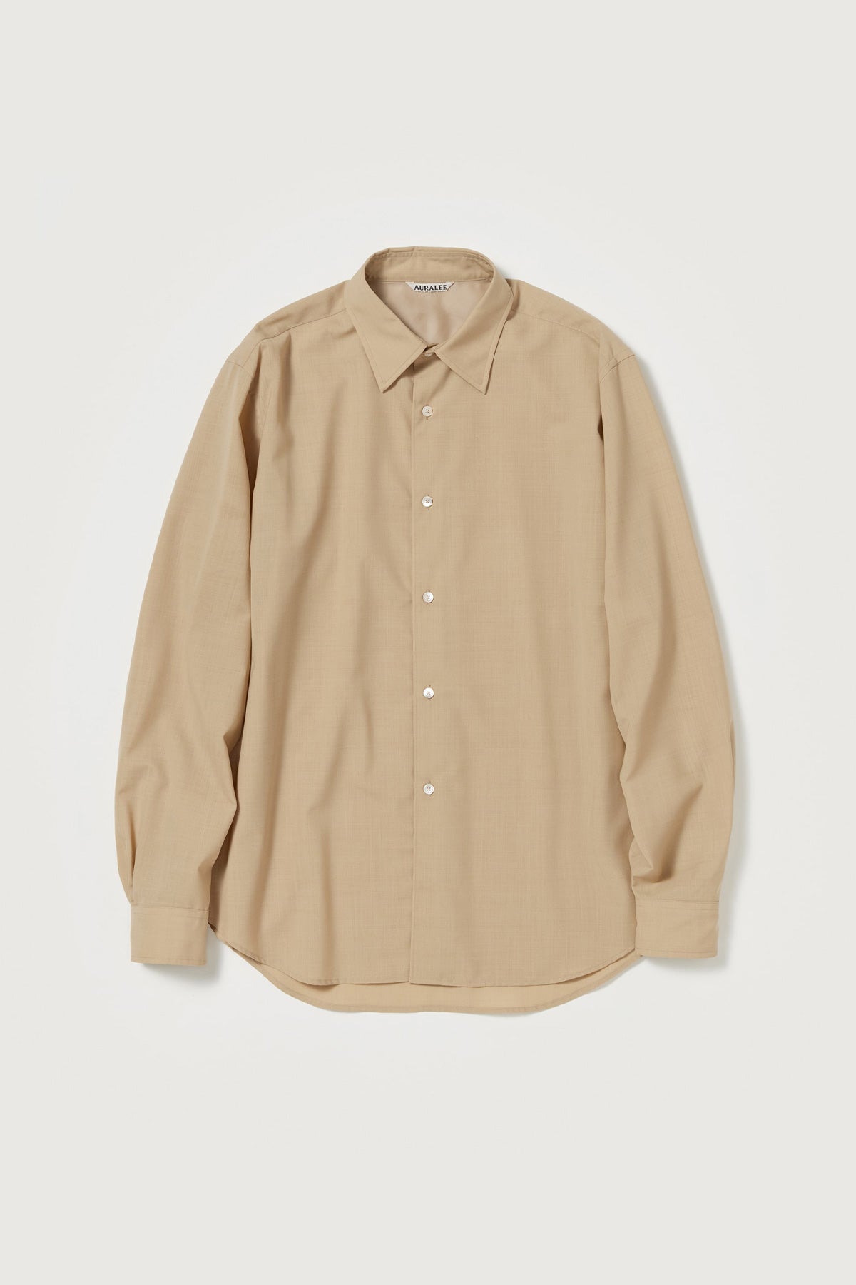 Auralee - Superfine Tropical Wool Shirt - Top Beige - Canoe Club