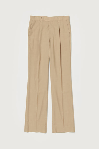 Auralee Superfine Tropical Wool Slacks | Top Beige | Canoe Club