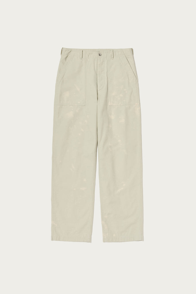 Auralee - Washed Baggy Satin Bleached Baker Pants - Dusty Ivory - Canoe Club