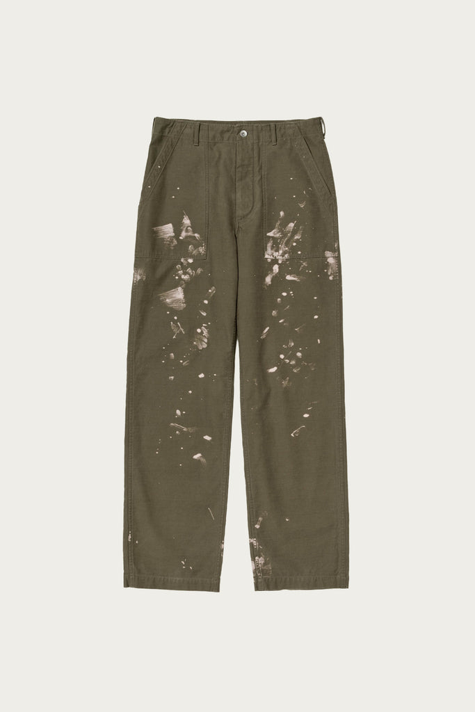 Auralee - Washed Baggy Satin Bleached Baker Pants - Khaki Brown - Canoe Club