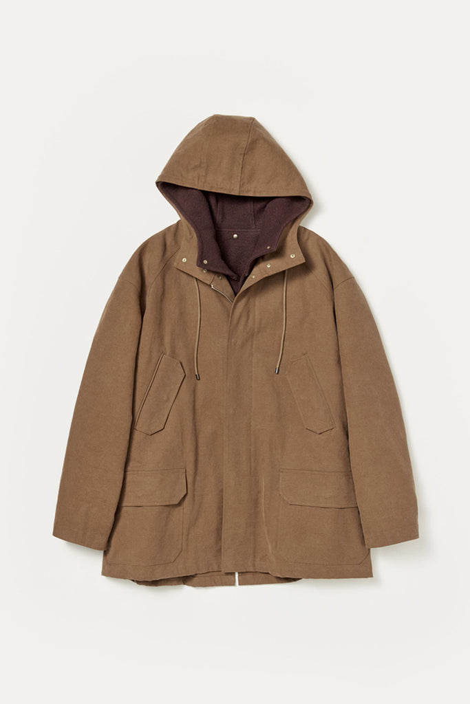 Auralee - Washed Heavy Canvas Liner Coat - Brown - Canoe Club