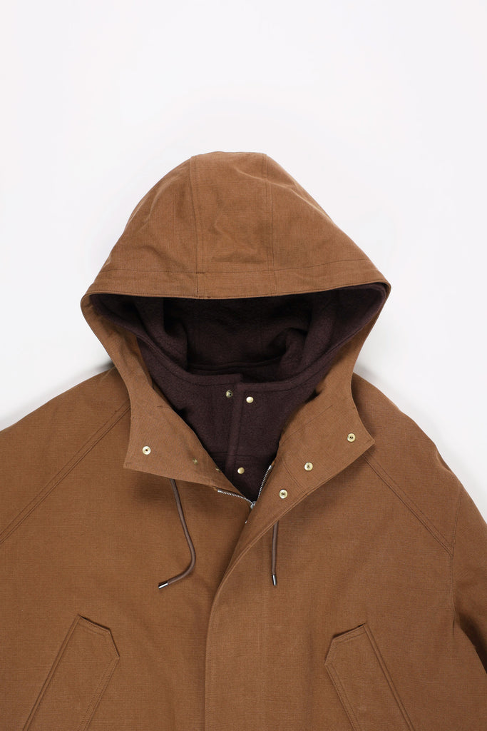 Auralee - Washed Heavy Canvas Liner Coat - Brown - Canoe Club