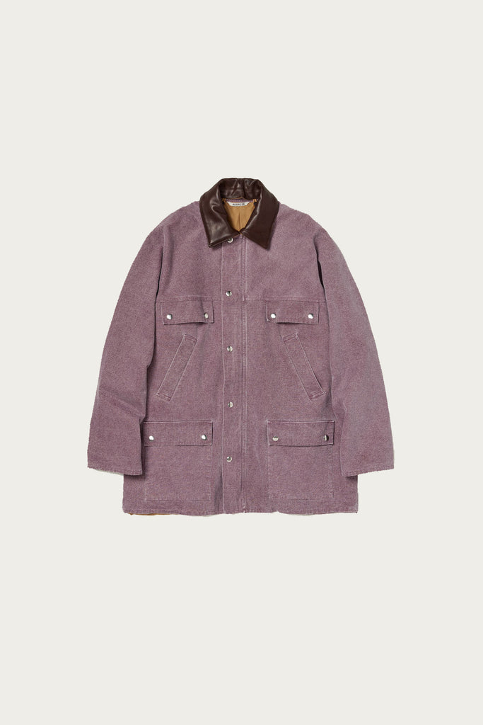 Auralee - Washed Organic Canvas Hunting Blouson - Purple - Canoe Club