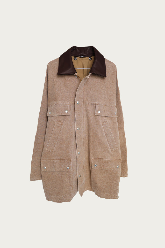 Auralee - Washed Organic Canvas Hunting Blouson - Light Brown - Canoe Club