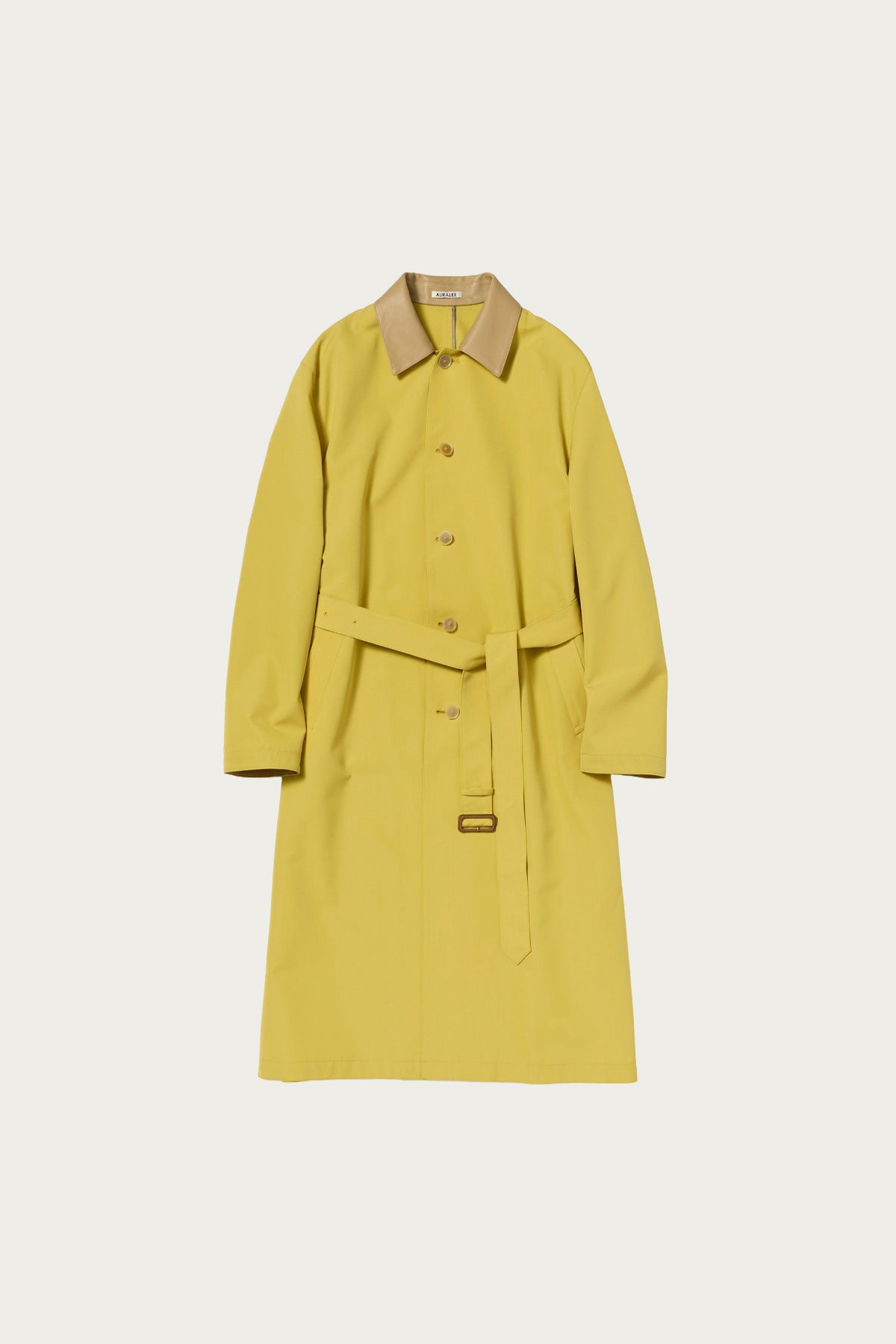 Auralee - Wool Max Canvas Coat - Mustard Yellow - Canoe Club