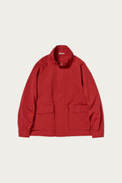 Auralee - Wool Max Canvas High Neck Zip Blouson - Red - Canoe Club