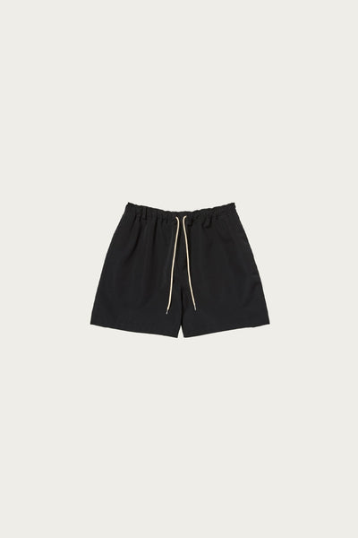 Auralee Wool Max Canvas Shorts | Black | Canoe Club