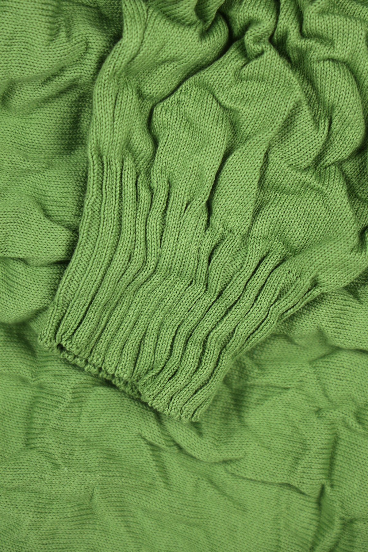Auralee - Wrinkled Dry Cotton Knit P/O - Sage Green - Canoe Club