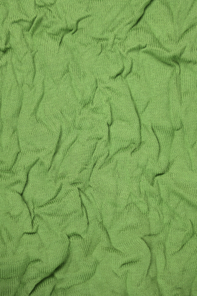 Auralee - Wrinkled Dry Cotton Knit P/O - Sage Green - Canoe Club