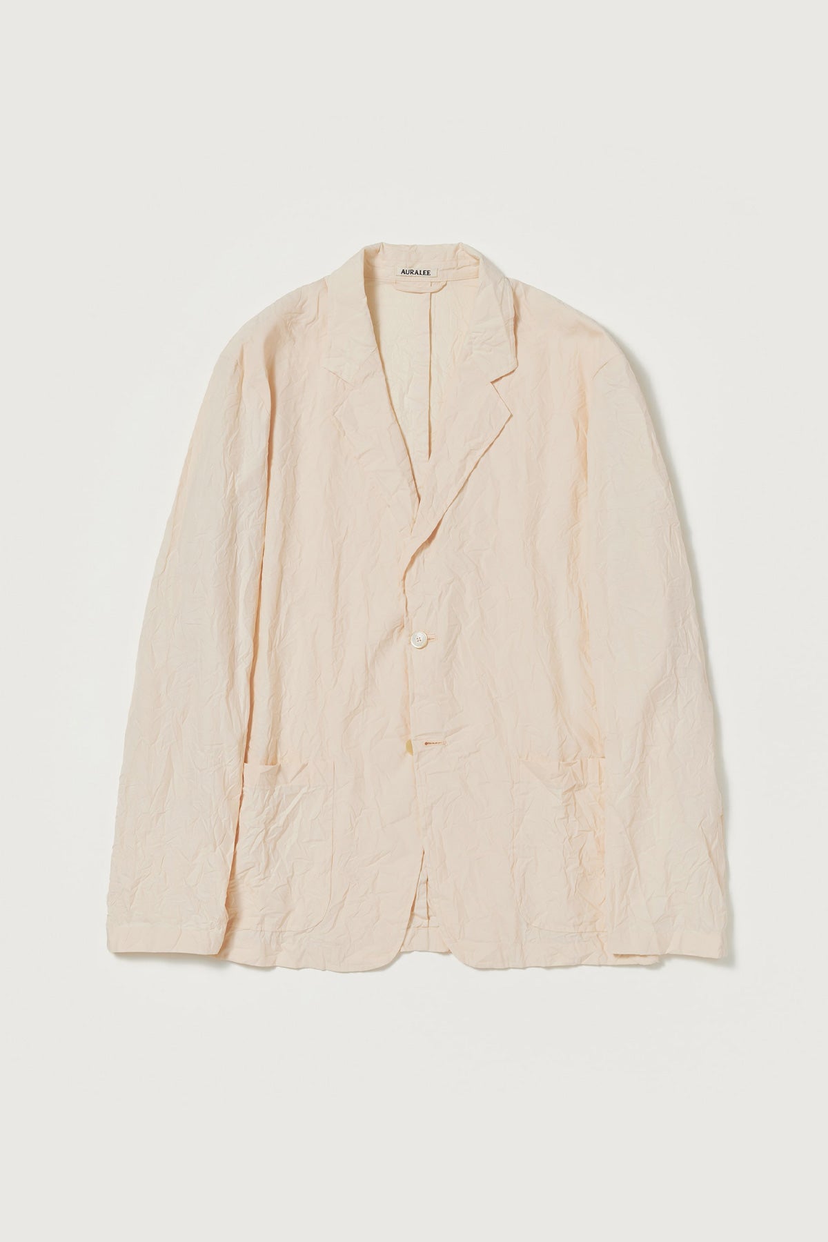 Auralee - Wrinkled Washed Finx Twill Jacket - Pink Beige - Canoe Club