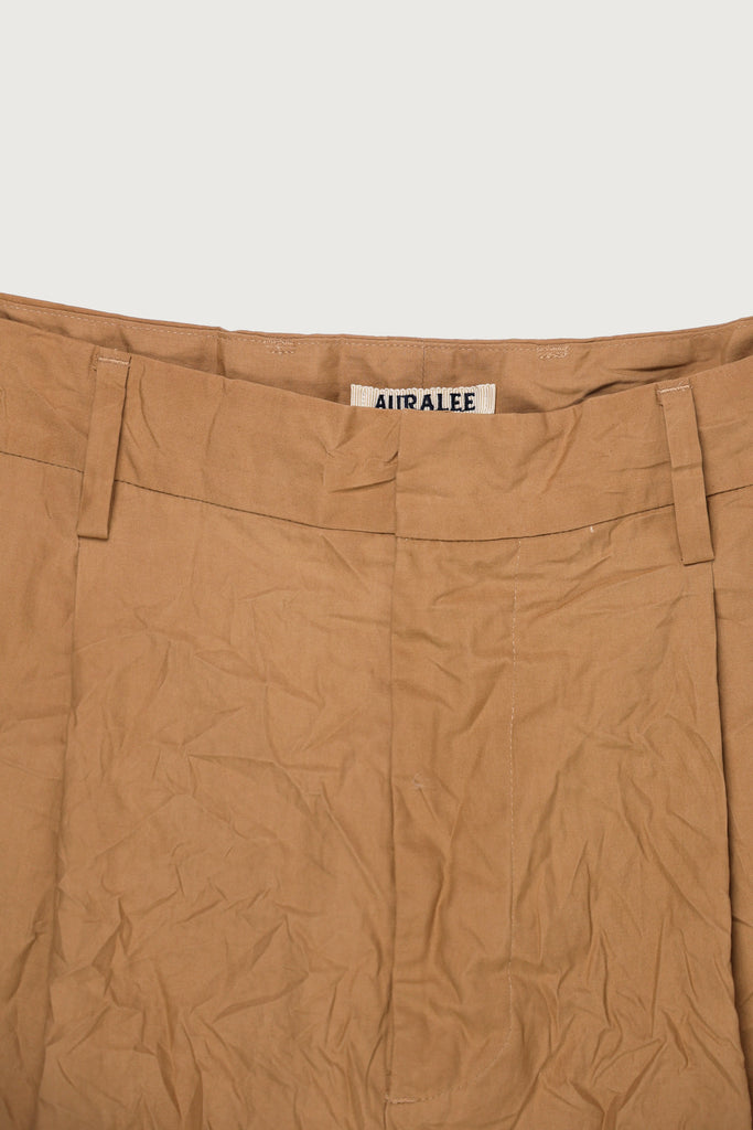 Auralee - Wrinkled Washed Finx Twill Pants - Brown - Canoe Club