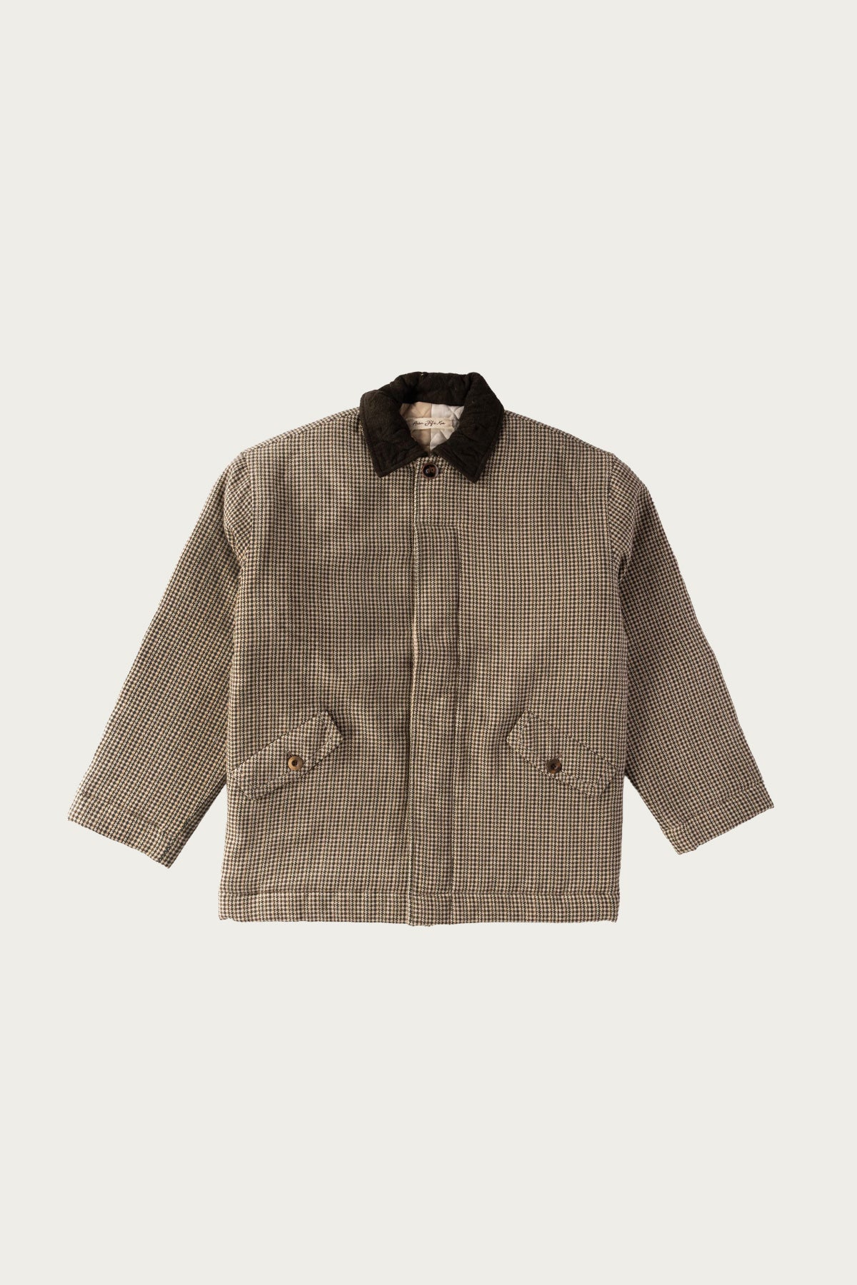Aviva Jifei Xue - Contrast Sports Jacket - Natural/Carob Wool Pinwheel - Canoe Club