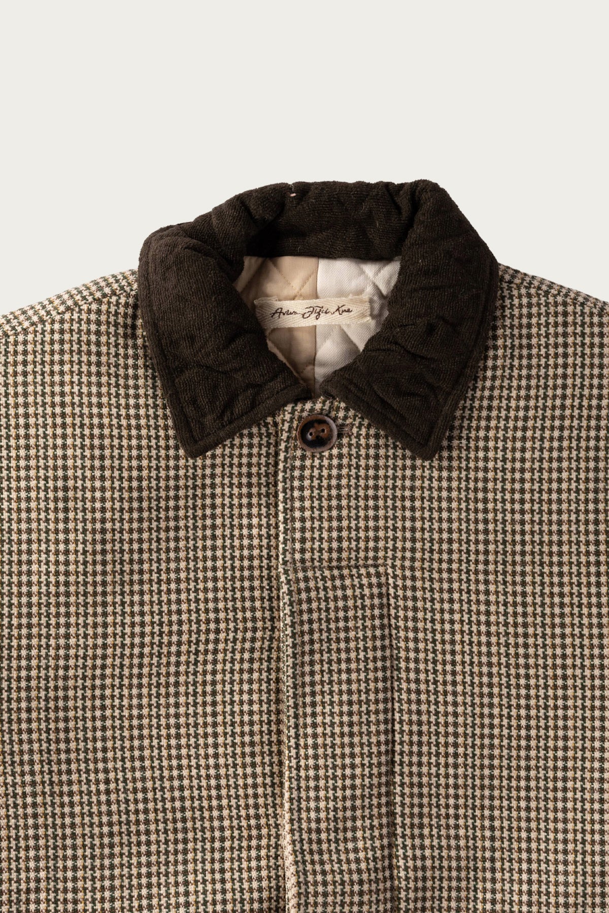 Aviva Jifei Xue - Contrast Sports Jacket - Natural/Carob Wool Pinwheel - Canoe Club