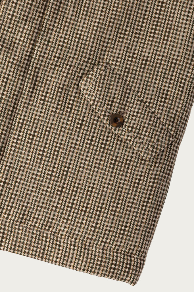 Aviva Jifei Xue - Contrast Sports Jacket - Natural/Carob Wool Pinwheel - Canoe Club