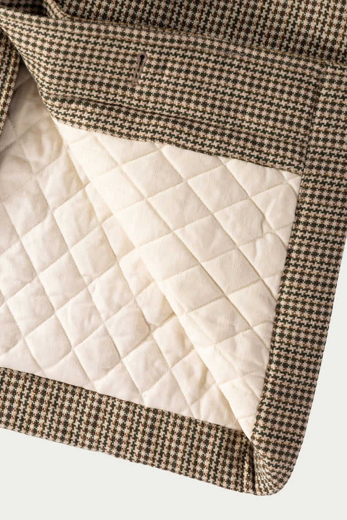 Aviva Jifei Xue - Contrast Sports Jacket - Natural/Carob Wool Pinwheel - Canoe Club