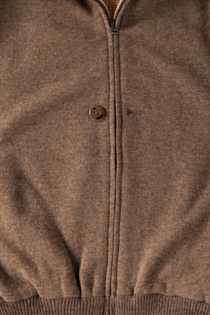 Aviva Jifei Xue - Drivers Knit Blouson - Natural Beige Wool Hemp Knit - Canoe Club