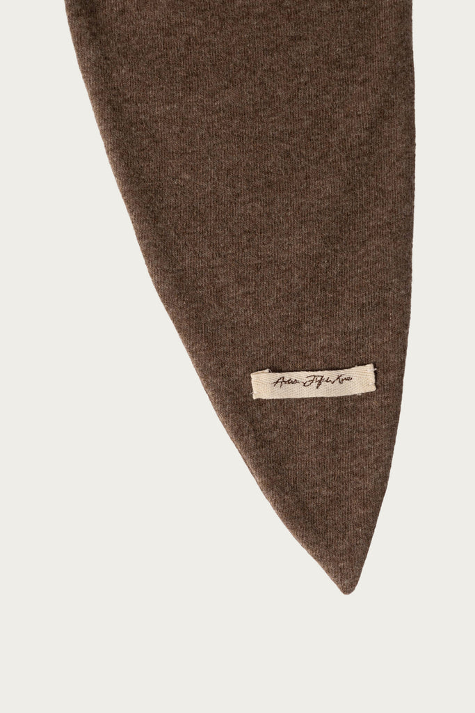 Aviva Jifei Xue - Narrow Scarf - Natural Beige Wool Hemp Knit - Canoe Club