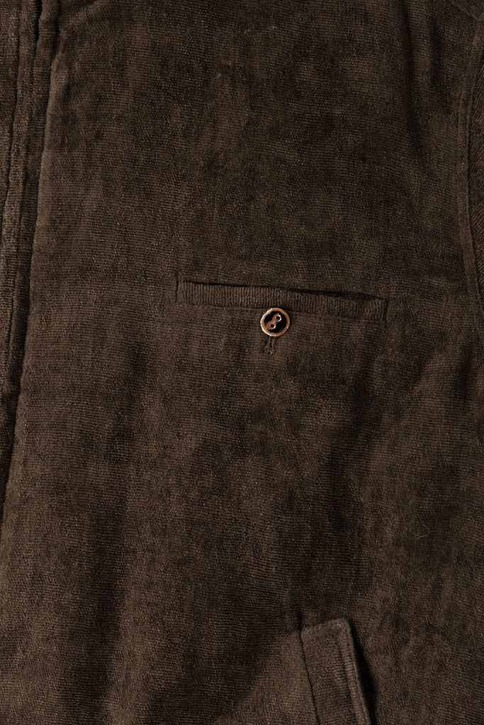 Aviva Jifei Xue - Padded Track Blouson - Carob Linen Velvet - Canoe Club