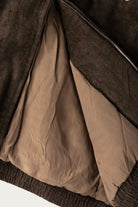 Aviva Jifei Xue - Padded Track Blouson - Carob Linen Velvet - Canoe Club