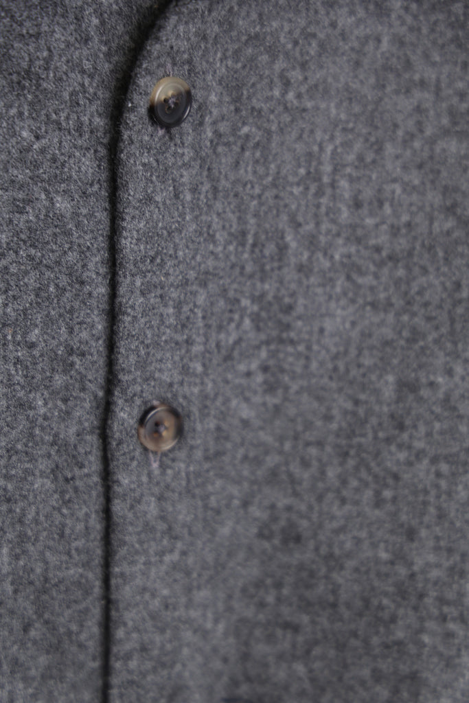 Bardo - Simple Shirt - Graphite Brushed Wool - Canoe Club