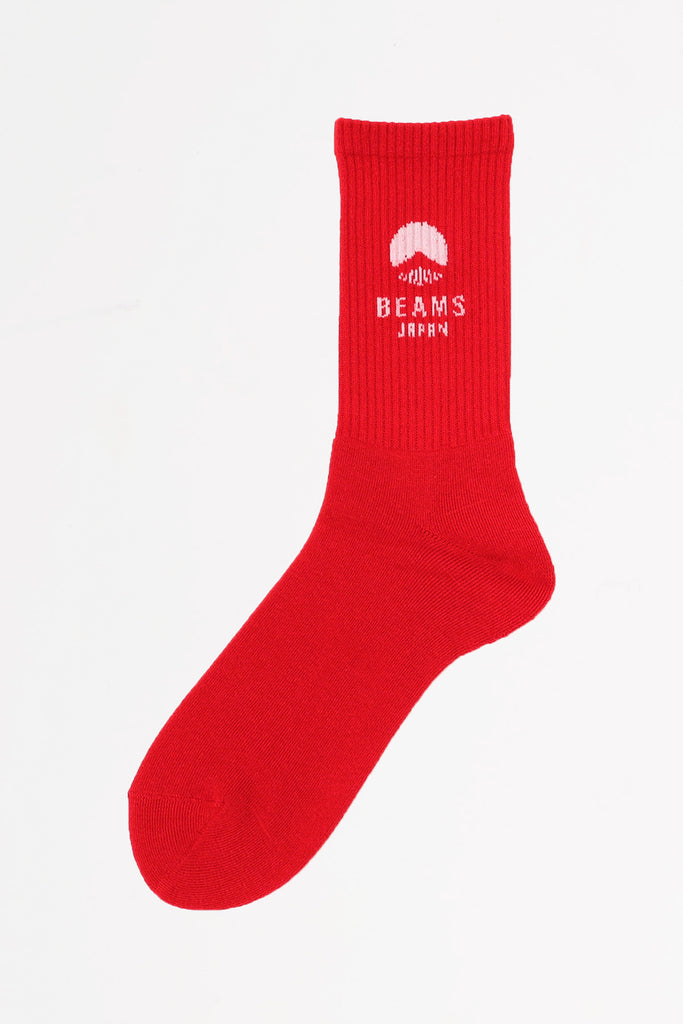 Beams Japan - Beams Logo Socks - Red - Canoe Club