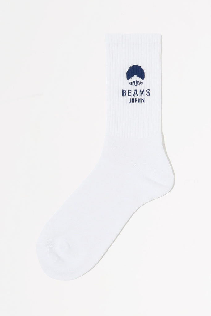 Beams Japan - Beams Logo Socks - White/Blue - Canoe Club