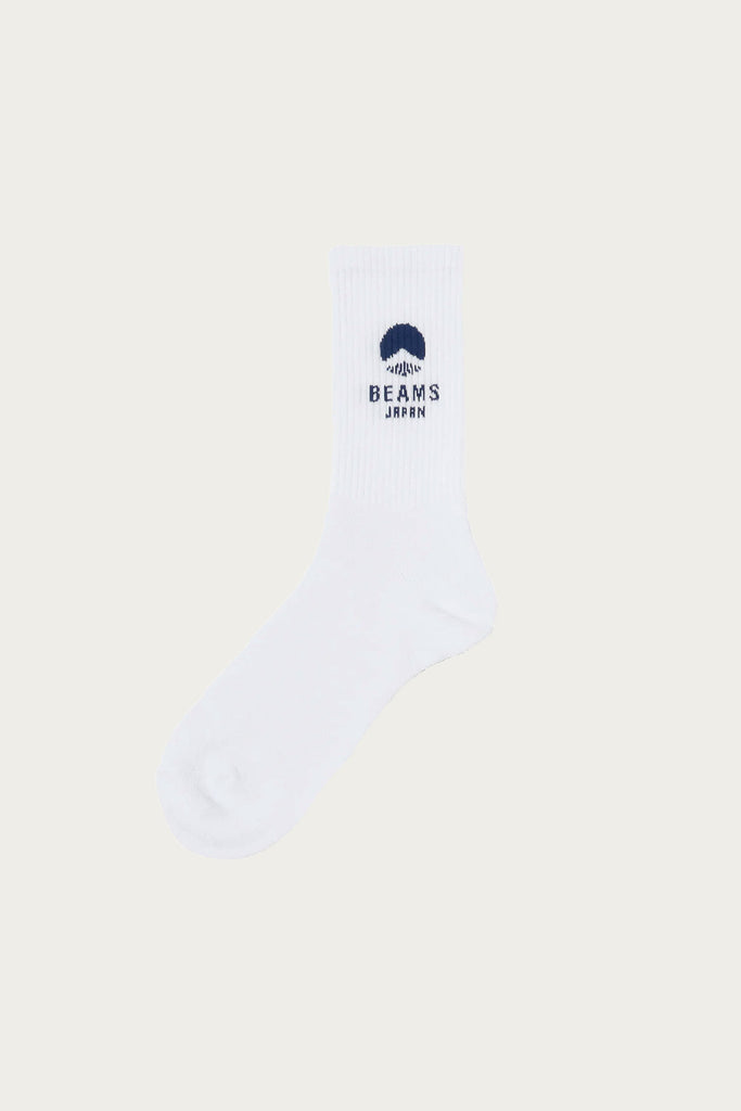 Beams Japan - Beams Logo Socks - White/Blue - Canoe Club