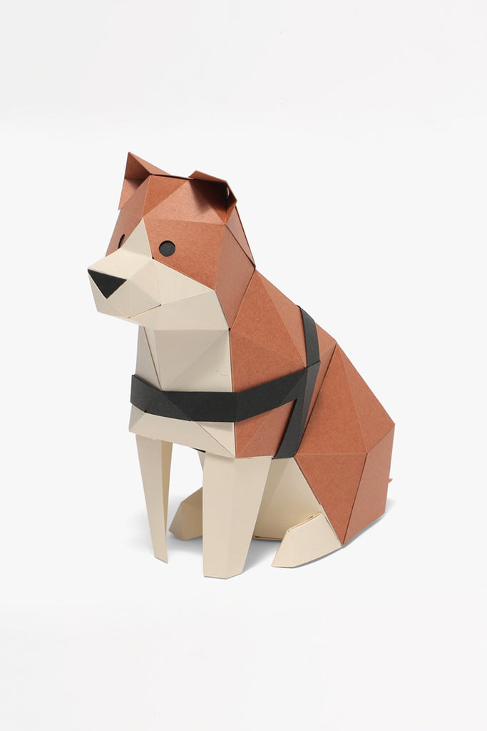 Beams Japan - Bog Craft Paper Toy - Akita Dog - Canoe Club