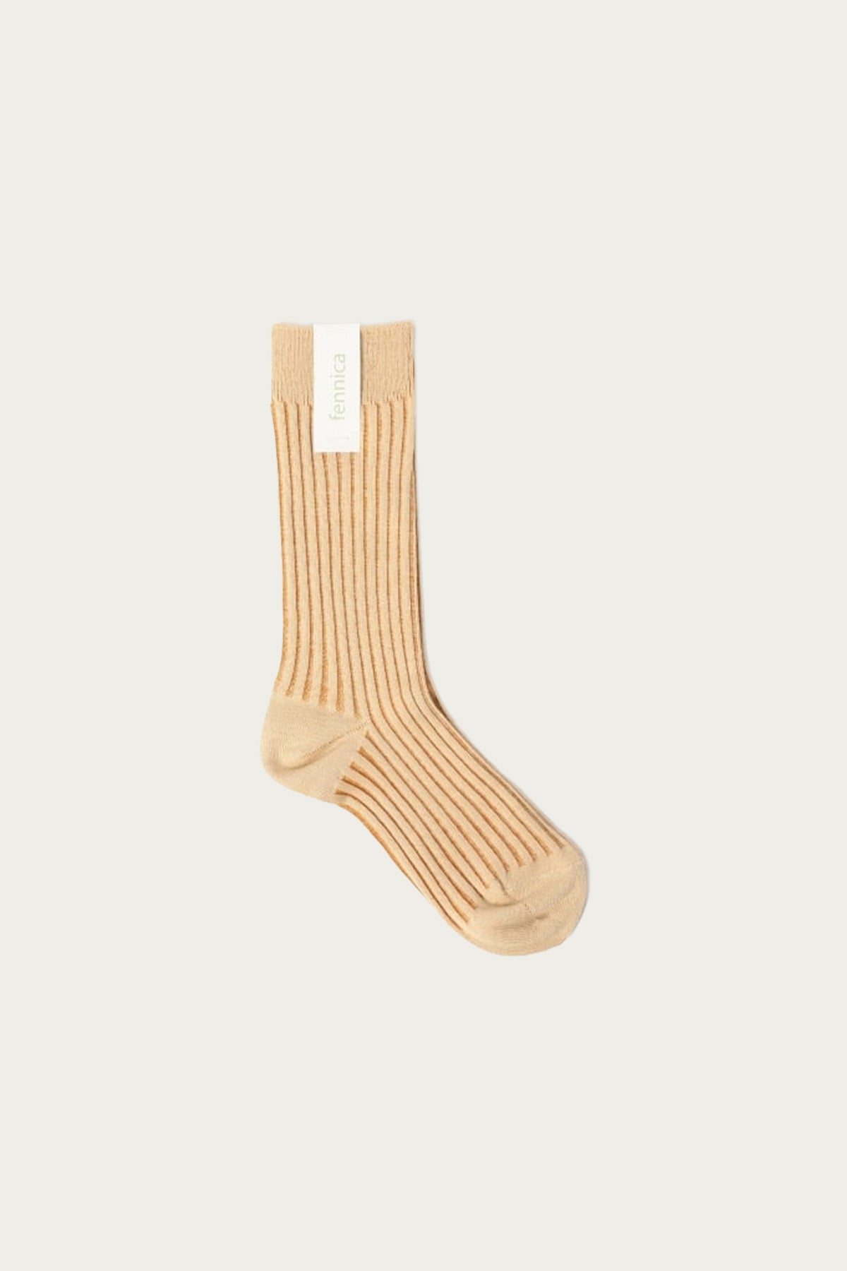 Beams Japan - fennica Rib Socks - Oatmeal/Gold - Canoe Club