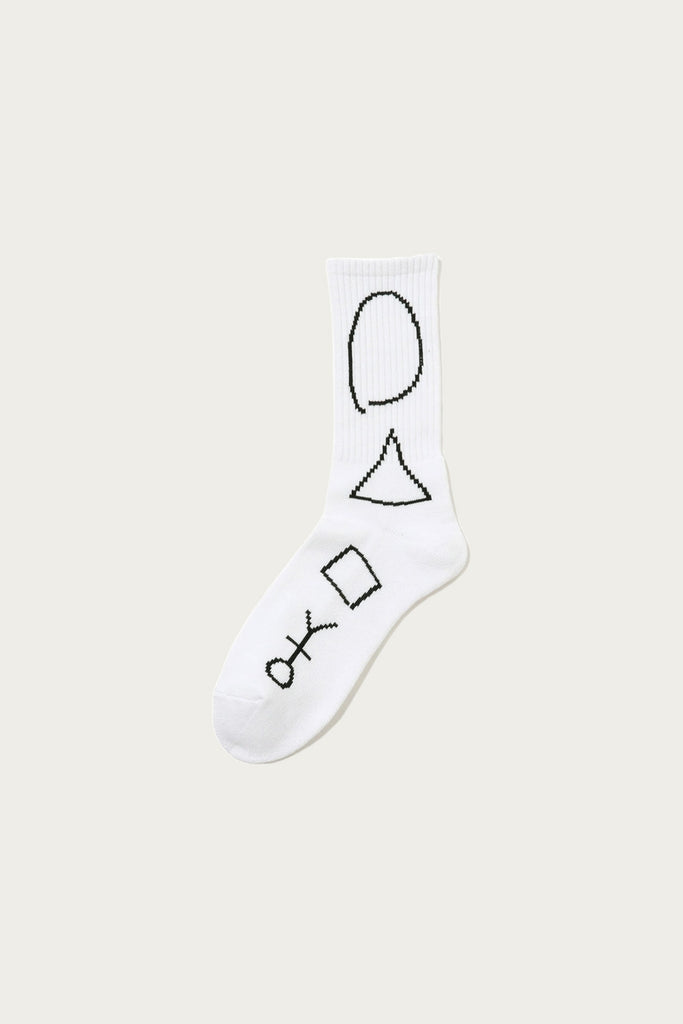 Beams Japan - Himma x Tokyo Cultuart by Beams Socks - White - Canoe Club