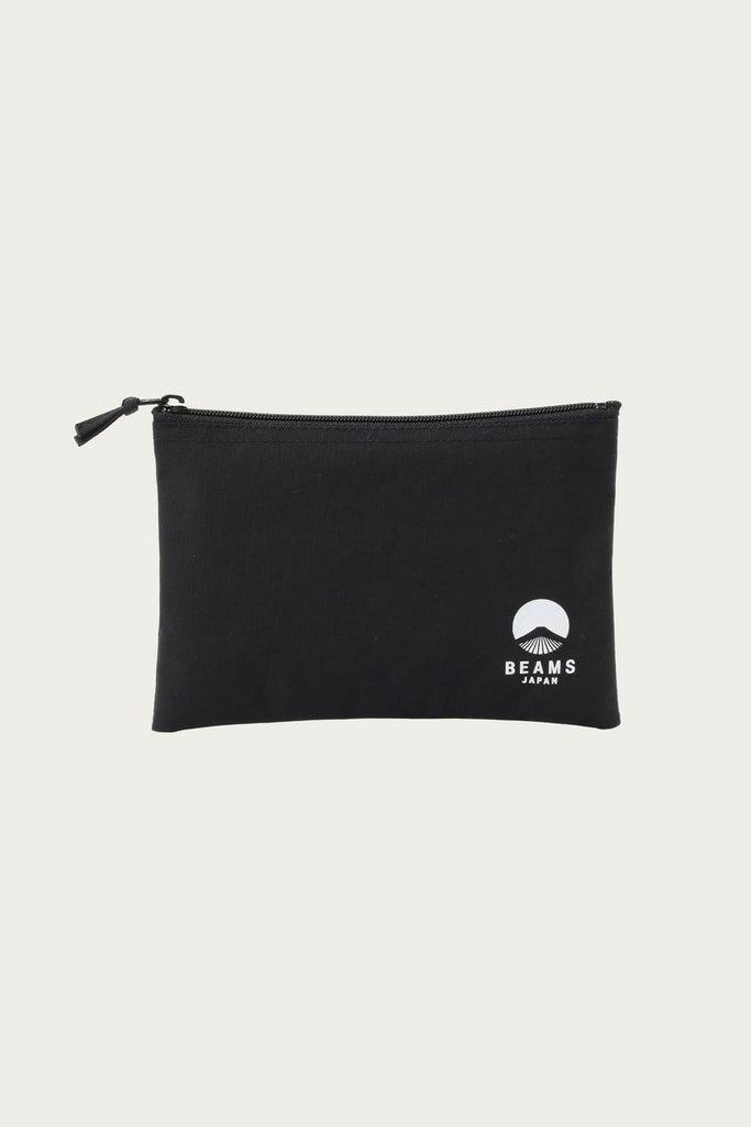 Beams Japan - Logo Flat Pouch A5 - Black - Canoe Club