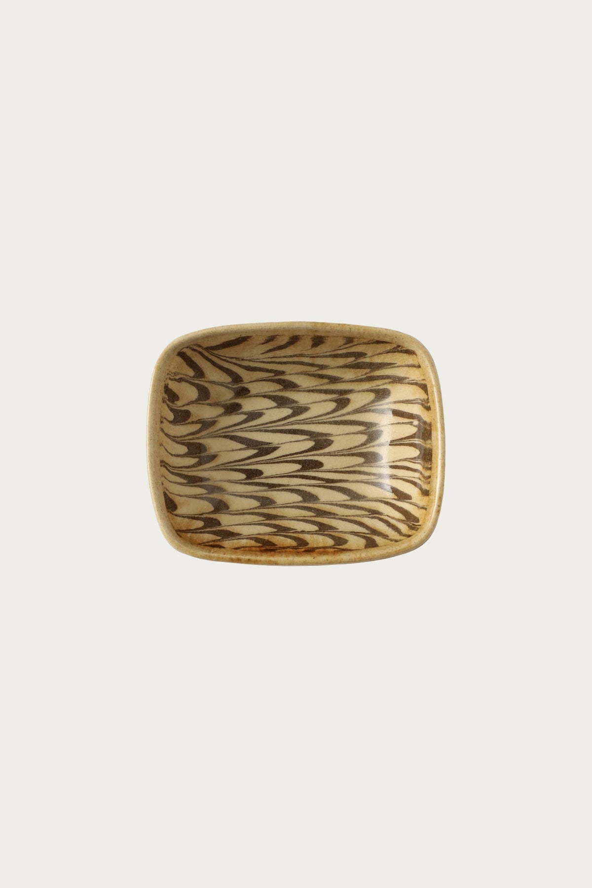 Beams Japan - Nanao Yoshihrio Square Bowl - Tan/Zig Zag - Canoe Club