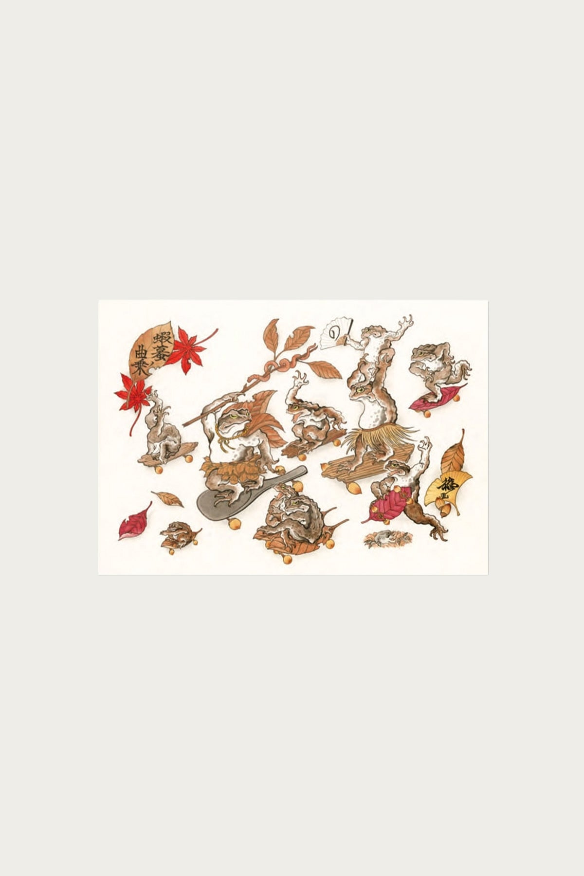 Beams Japan - Nozaka Toshikazu Giclee Print A3 - Frog & Leaves - Canoe Club