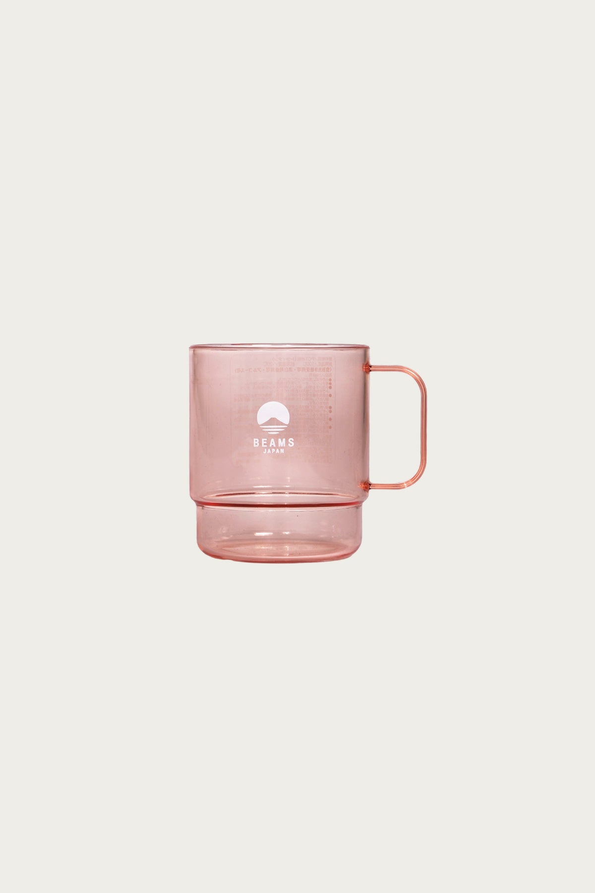 Beams Japan - Stacking Mug Clear - Clear Red/White Logo - Canoe Club